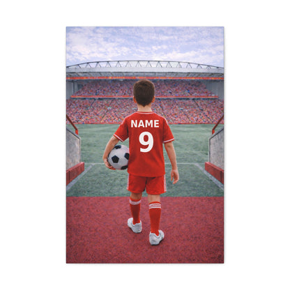 Liverpool Like Personalized Soccer Boy Canvas (Matte) With Custom Name and Number 1 (PL-B03-LFC)