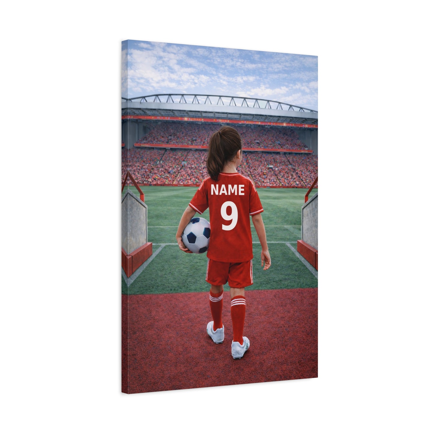 Liverpool Like Personalized Soccer Girl Canvas (Matte) With Custom Name and Number (PL-G04-LFC)