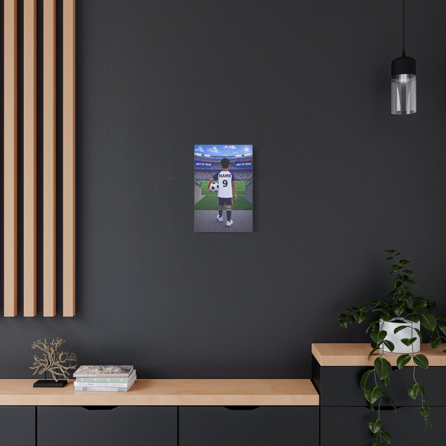 World Cup USA Like Personalized Soccer Canvas (Matte) With Custom Name and Number (WC-B05-USA)