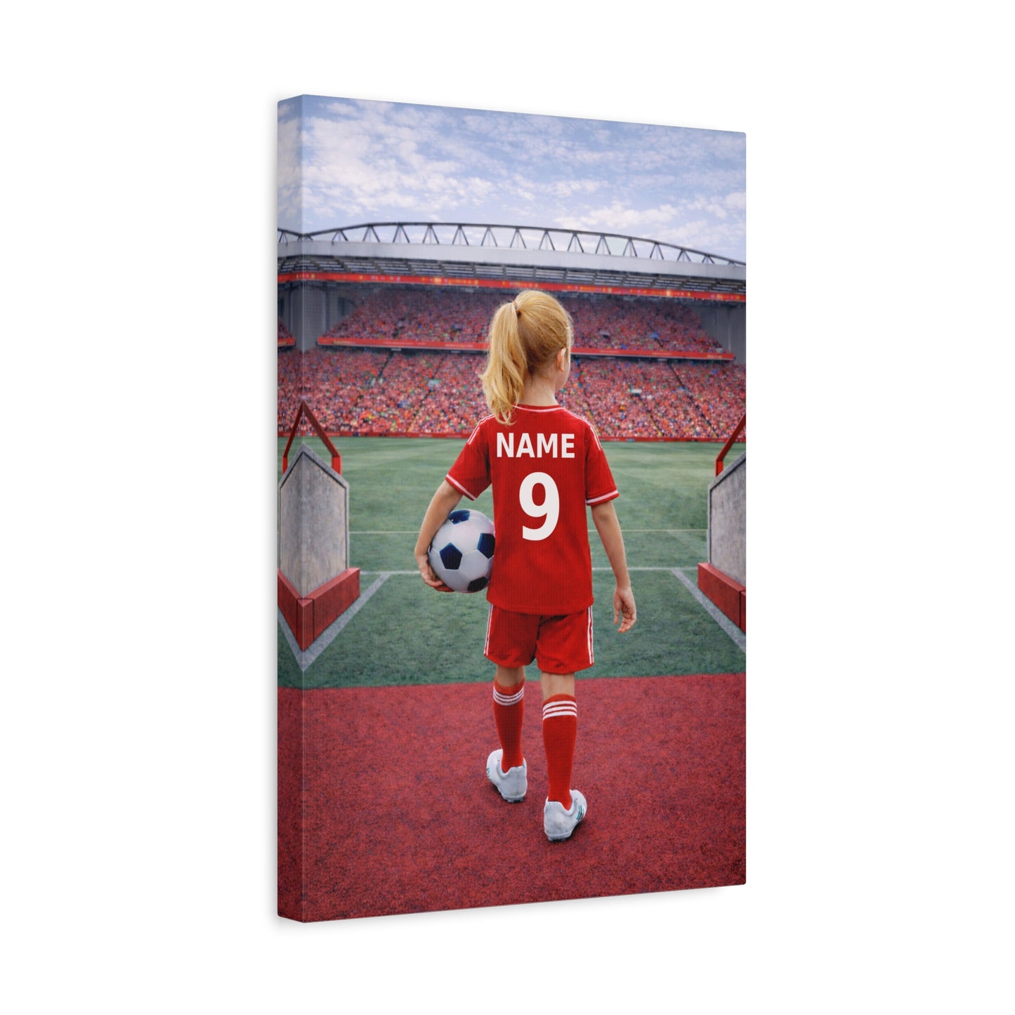 Liverpool Like Personalized Soccer Girl Canvas (Matte) With Custom Name and Number (PL-G02-LFC)