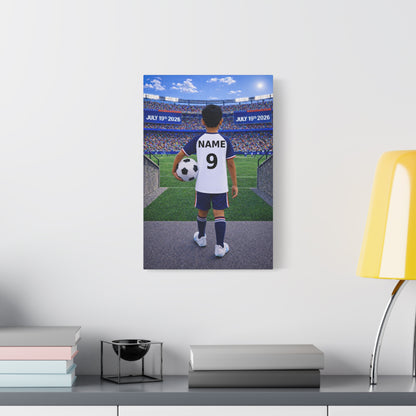 World Cup USA Like Personalized Soccer Canvas (Matte) With Custom Name and Number (WC-B05-USA)