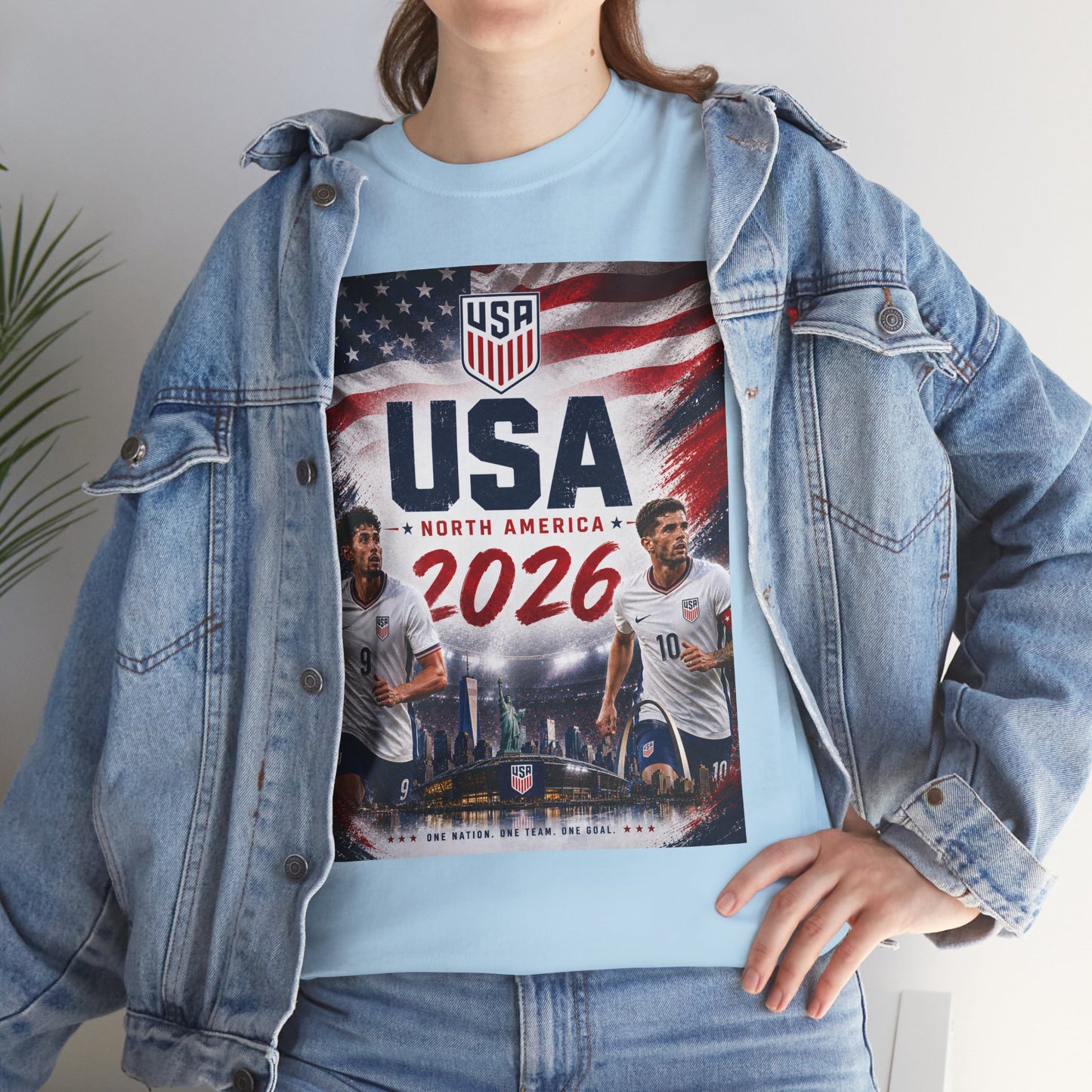 USA Adult World Soccer Customized T-Shirt