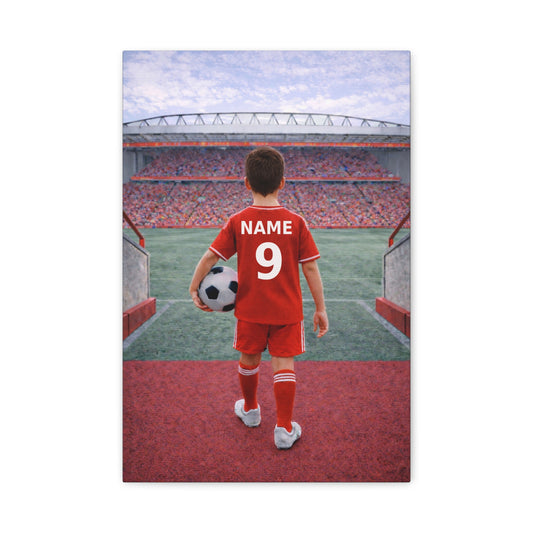 Liverpool Like Personalized Soccer Boy Canvas (Matte) With Custom Name and Number 1 (PL-B03-LFC)