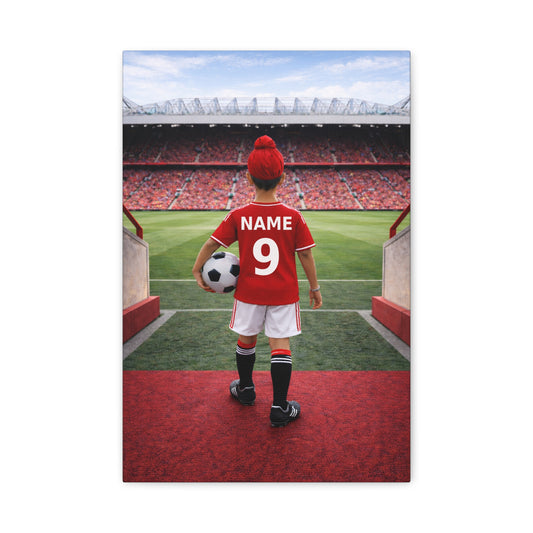 Man Utd Like Personalized Soccer Canvas (Matte) With Custom Name and Number 1 (PL-B04-MNU)