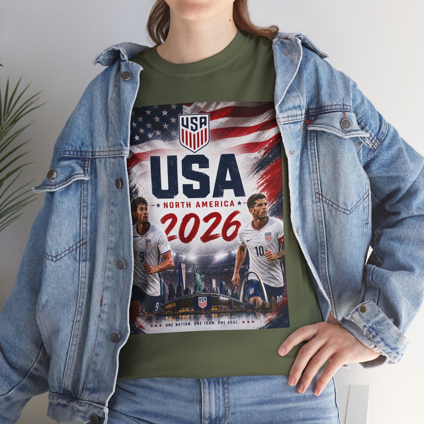 USA Adult World Soccer Customized T-Shirt