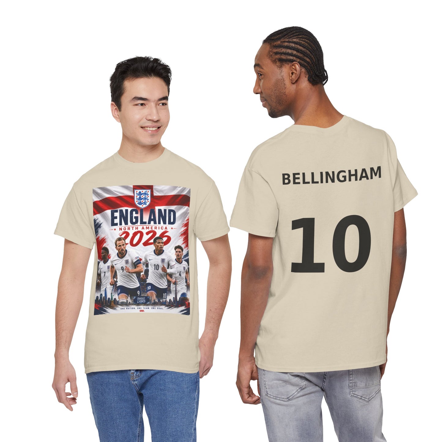 England Adult World Soccer Customized T-Shirt