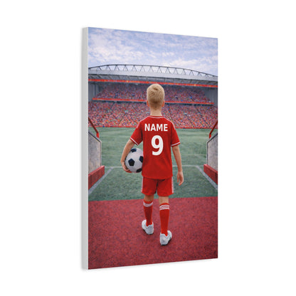 Liverpool Like Personalized Soccer Canvas (Matte) With Custom Name and Number 1 (PL-B02-LFC)