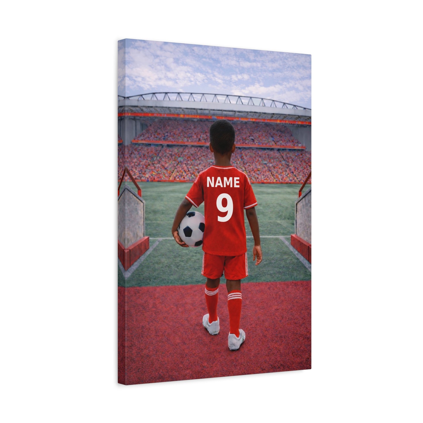 Liverpool Like Personalized Soccer Boy Canvas (Matte) With Custom Name and Number 1 (PL-B01-LFC)