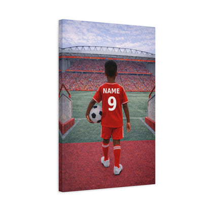 Liverpool Like Personalized Soccer Boy Canvas (Matte) With Custom Name and Number 1 (PL-B01-LFC)