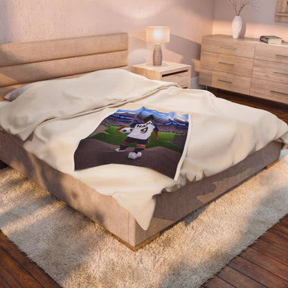 World Cup USA Like Personalized Soccer Velveteen Plush Blanket With Custom Name and Number (WC-G01-USA)