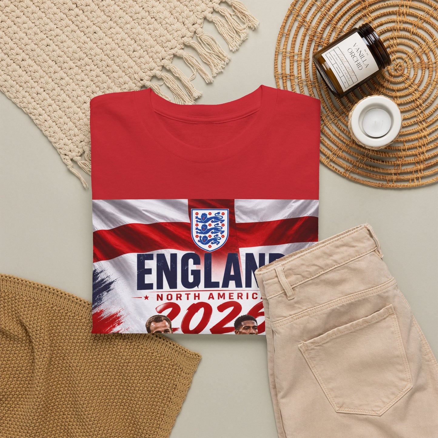 England Adult World Soccer Customized T-Shirt