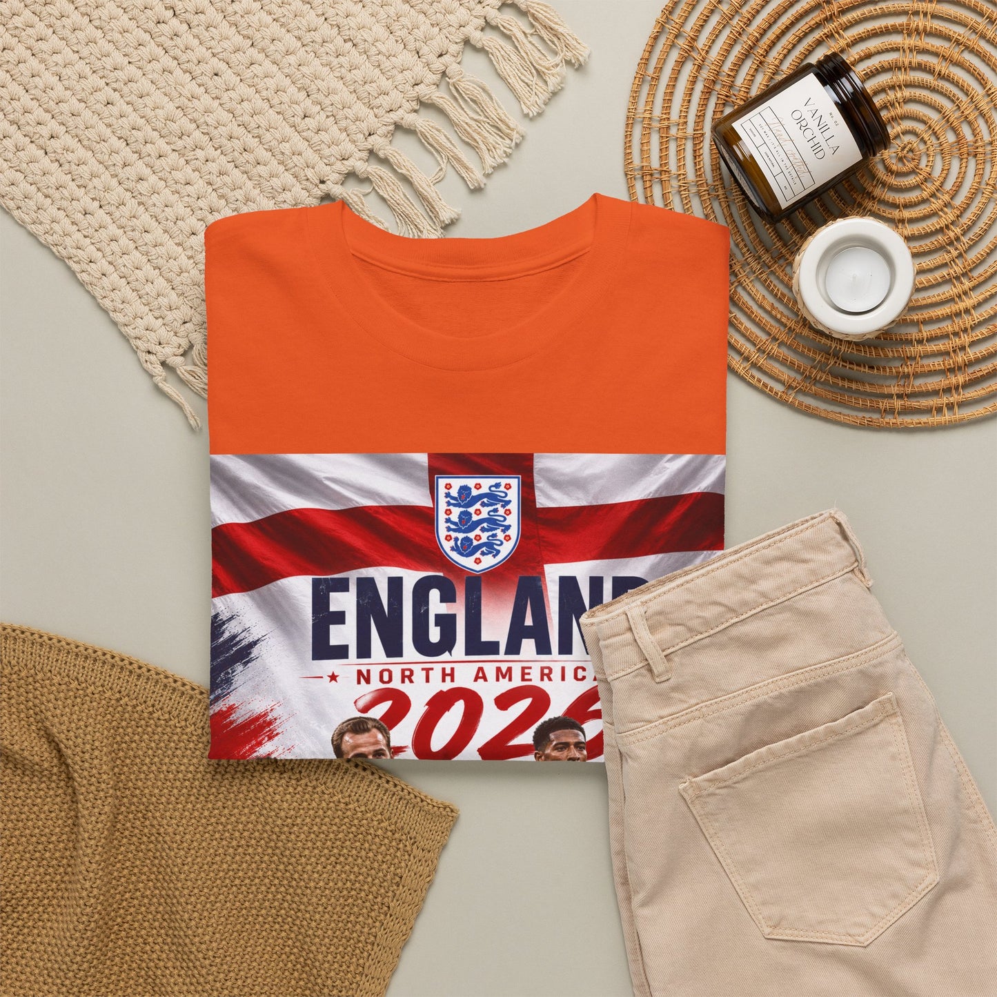 England Adult World Soccer Customized T-Shirt