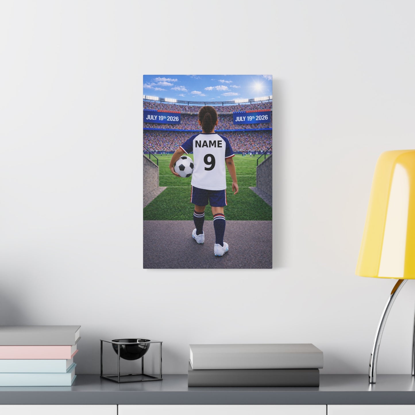 World Cup USA Like Personalized Soccer Canvas (Matte) With Custom Name and Number (WC-G01-USA)