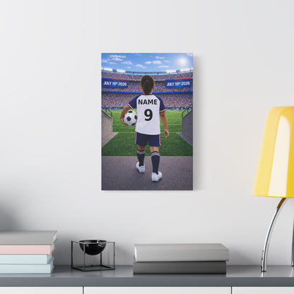 World Cup USA Like Personalized Soccer Canvas (Matte) With Custom Name and Number (WC-G01-USA)