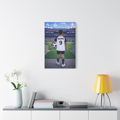 World Cup USA Like Personalized Soccer Canvas (Matte) With Custom Name and Number (WC-G04-USA)