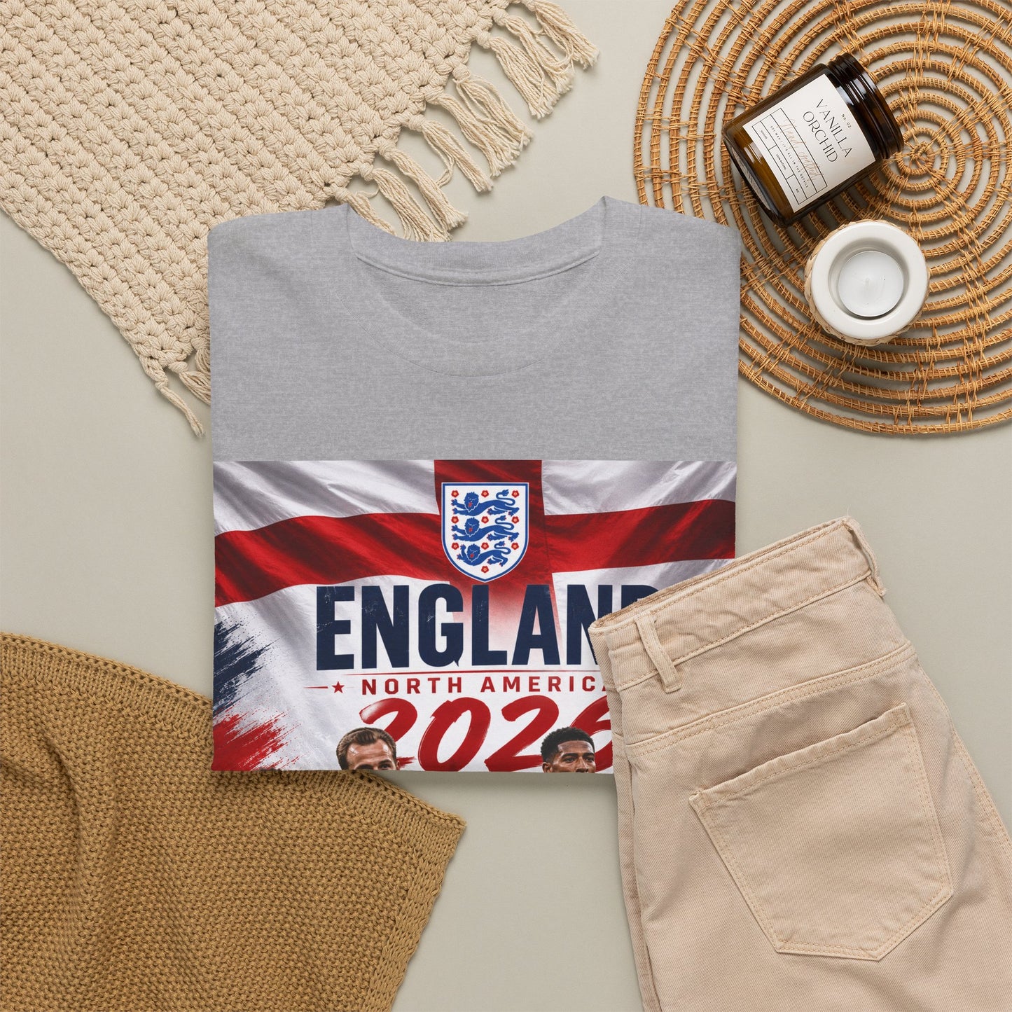 England Adult World Soccer Customized T-Shirt