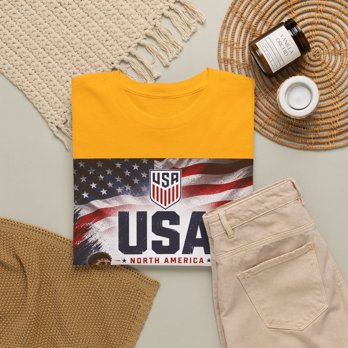 USA Adult World Soccer Customized T-Shirt