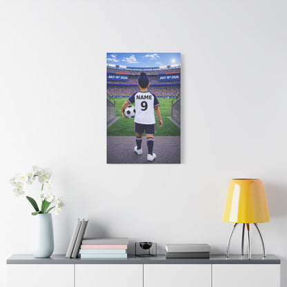 World Cup USA Like Personalized Soccer Canvas (Matte) With Custom Name and Number (WC-B04-USA)