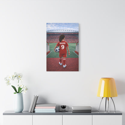 Liverpool Like Personalized Soccer Girl Canvas (Matte) With Custom Name and Number (PL-G04-LFC)
