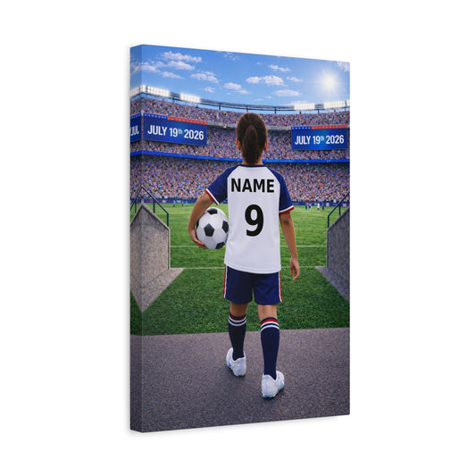 World Cup USA Like Personalized Soccer Canvas (Matte) With Custom Name and Number (WC-G01-USA)