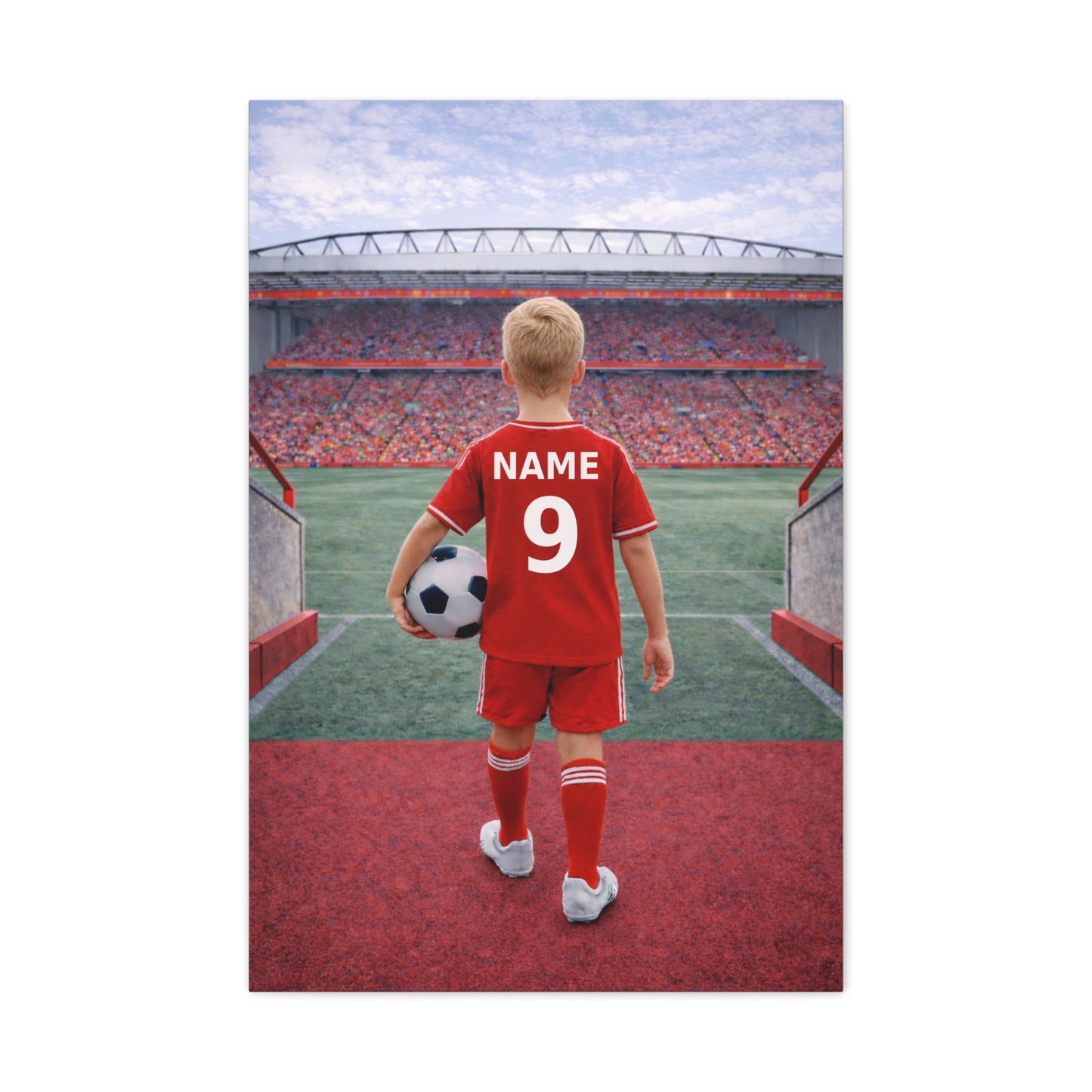 Liverpool Like Personalized Soccer Canvas (Matte) With Custom Name and Number 1 (PL-B02-LFC)