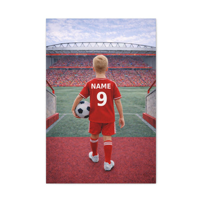 Liverpool Like Personalized Soccer Canvas (Matte) With Custom Name and Number 1 (PL-B02-LFC)