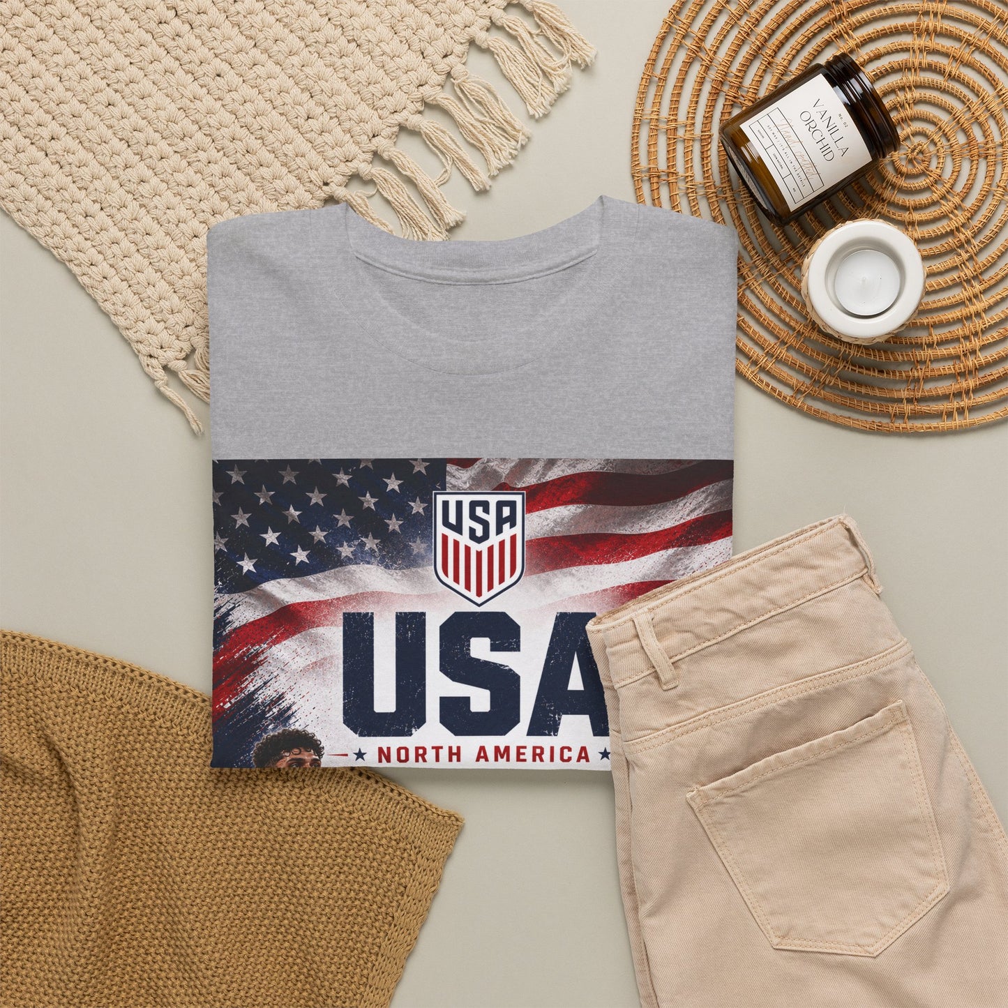 USA Adult World Soccer Customized T-Shirt