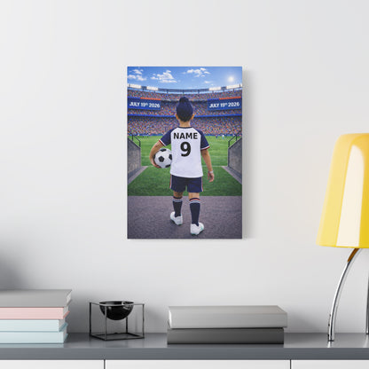 World Cup USA Like Personalized Soccer Canvas (Matte) With Custom Name and Number (WC-B04-USA)