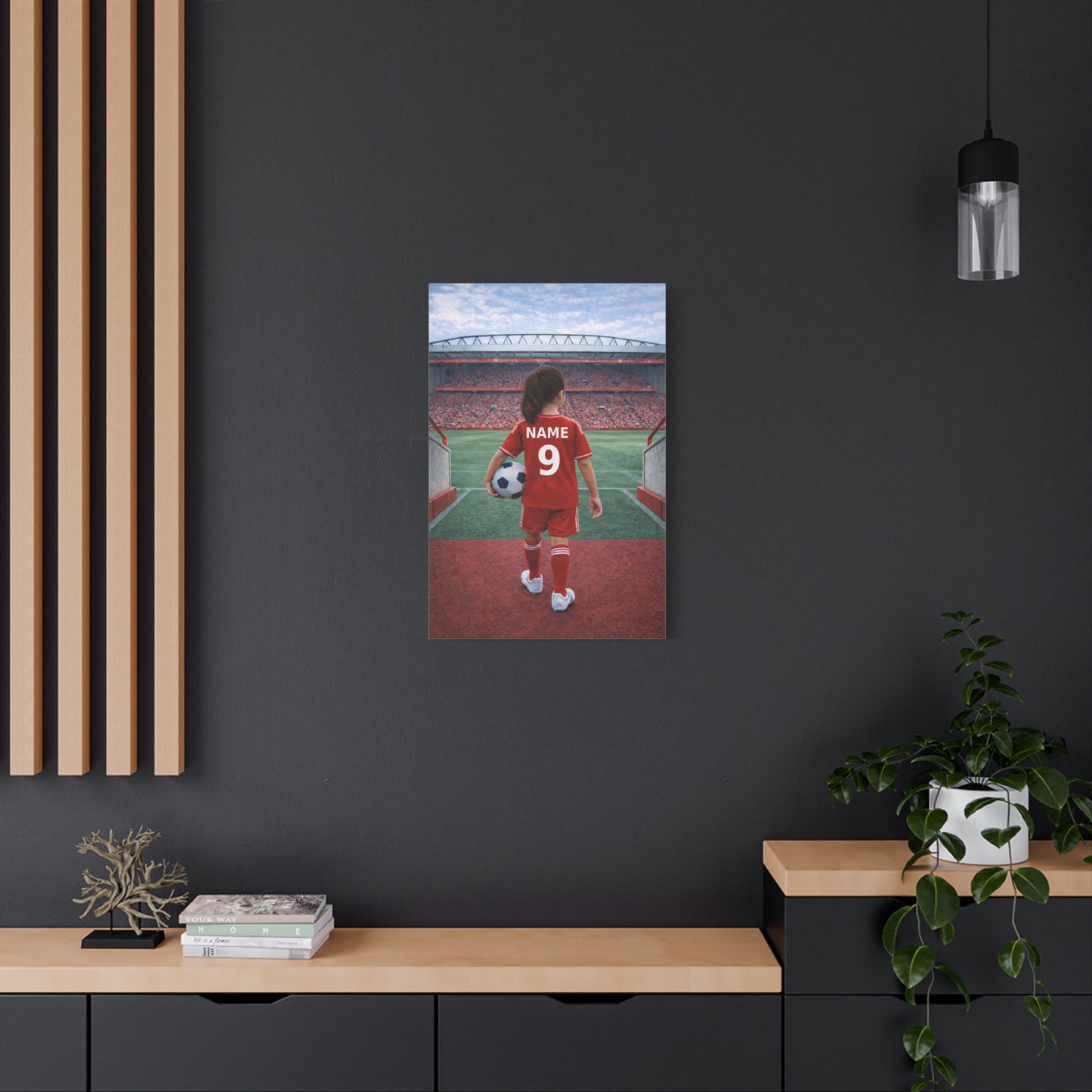 Liverpool Like Personalized Soccer Girl Canvas (Matte) With Custom Name and Number (PL-G04-LFC)