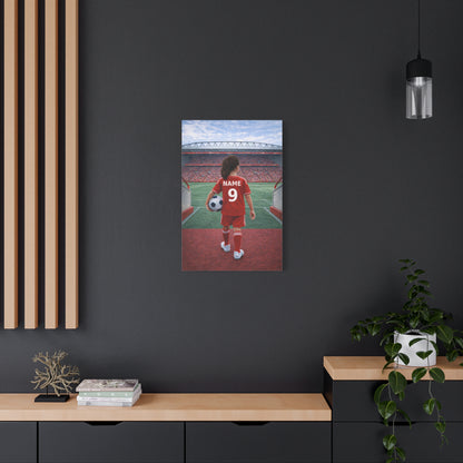 Liverpool Like Personalized Soccer Girl Canvas (Matte) With Custom Name and Number (PL-G04-LFC)