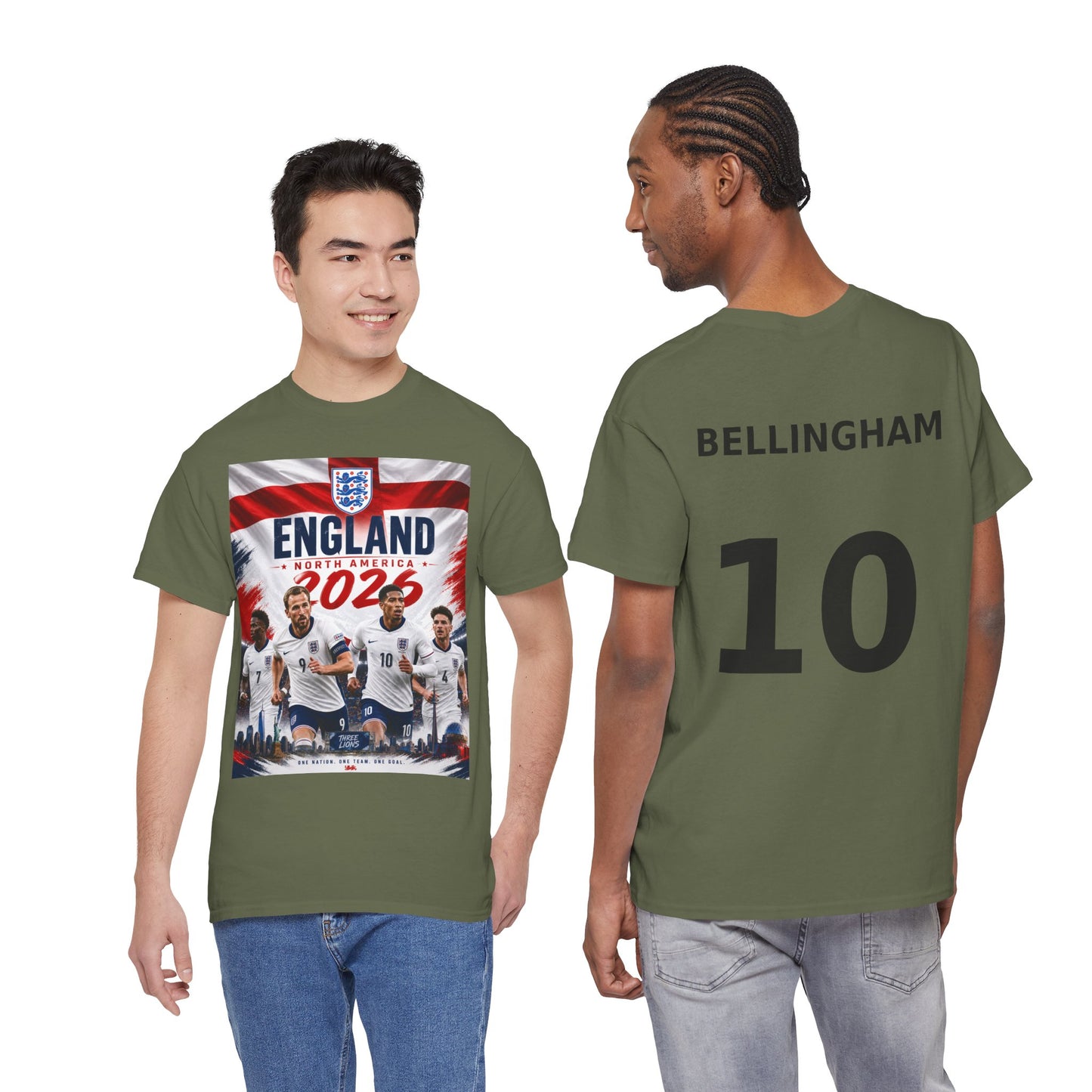 England Adult World Soccer Customized T-Shirt