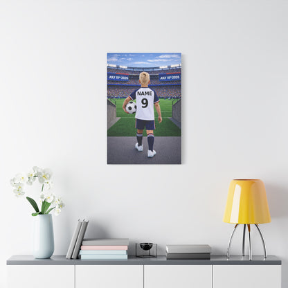 World Cup USA Like Personalized Soccer Canvas (Matte) With Custom Name and Number (WC-B02-USA)