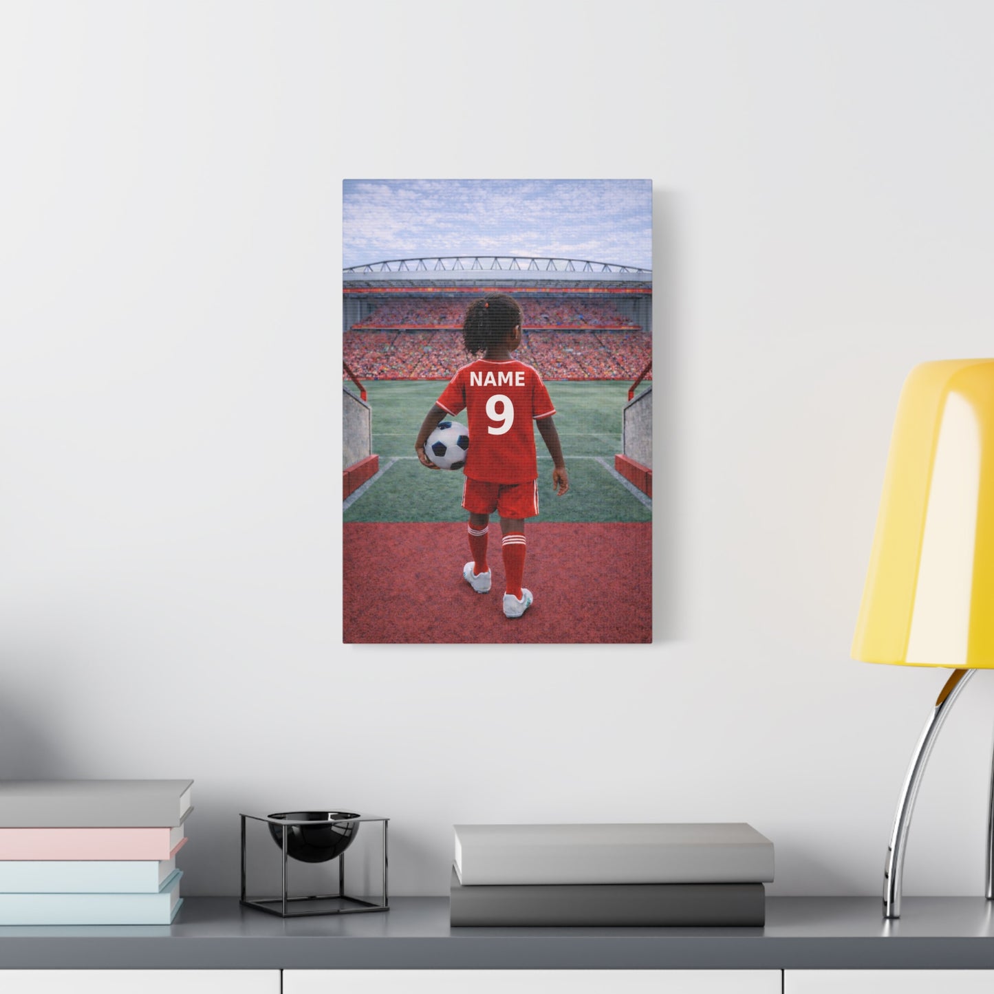 Liverpool Like Personalized Soccer Girl Canvas (Matte) With Custom Name and Number (PL-G01-LFC)
