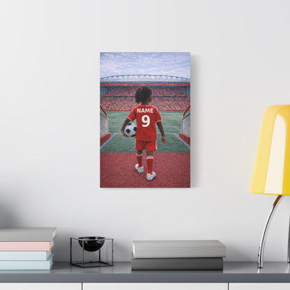 Liverpool Like Personalized Soccer Girl Canvas (Matte) With Custom Name and Number (PL-G01-LFC)
