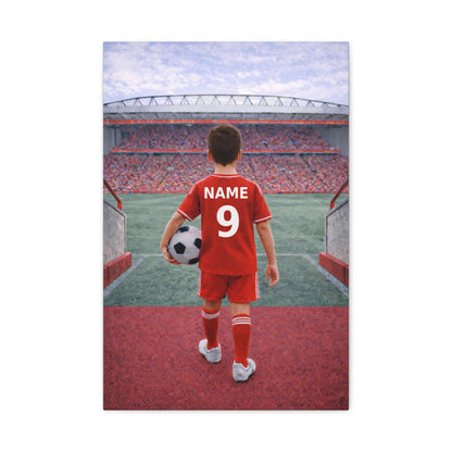 Liverpool Like Personalized Soccer Boy Canvas (Matte) With Custom Name and Number 1 (PL-B03-LFC)
