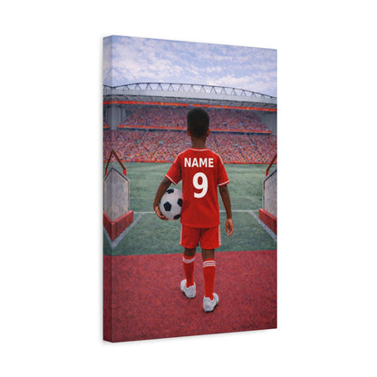 Liverpool Like Personalized Soccer Boy Canvas (Matte) With Custom Name and Number 1 (PL-B01-LFC)