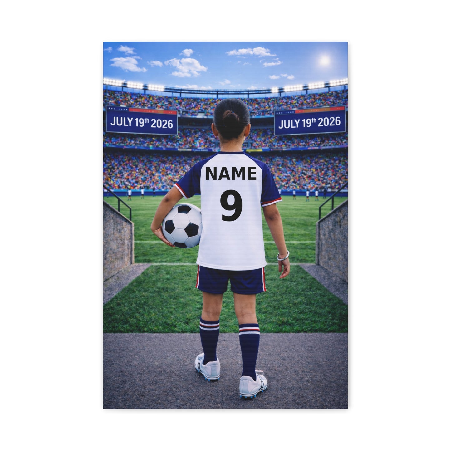 World Cup USA Like Personalized Soccer Canvas (Matte) With Custom Name and Number (WC-G04-USA)