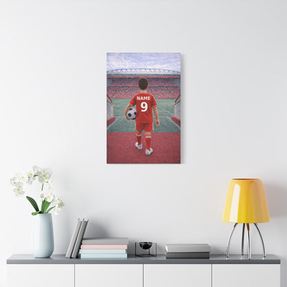 Liverpool Like Personalized Soccer Boy Canvas (Matte) With Custom Name and Number 1 (PL-B03-LFC)
