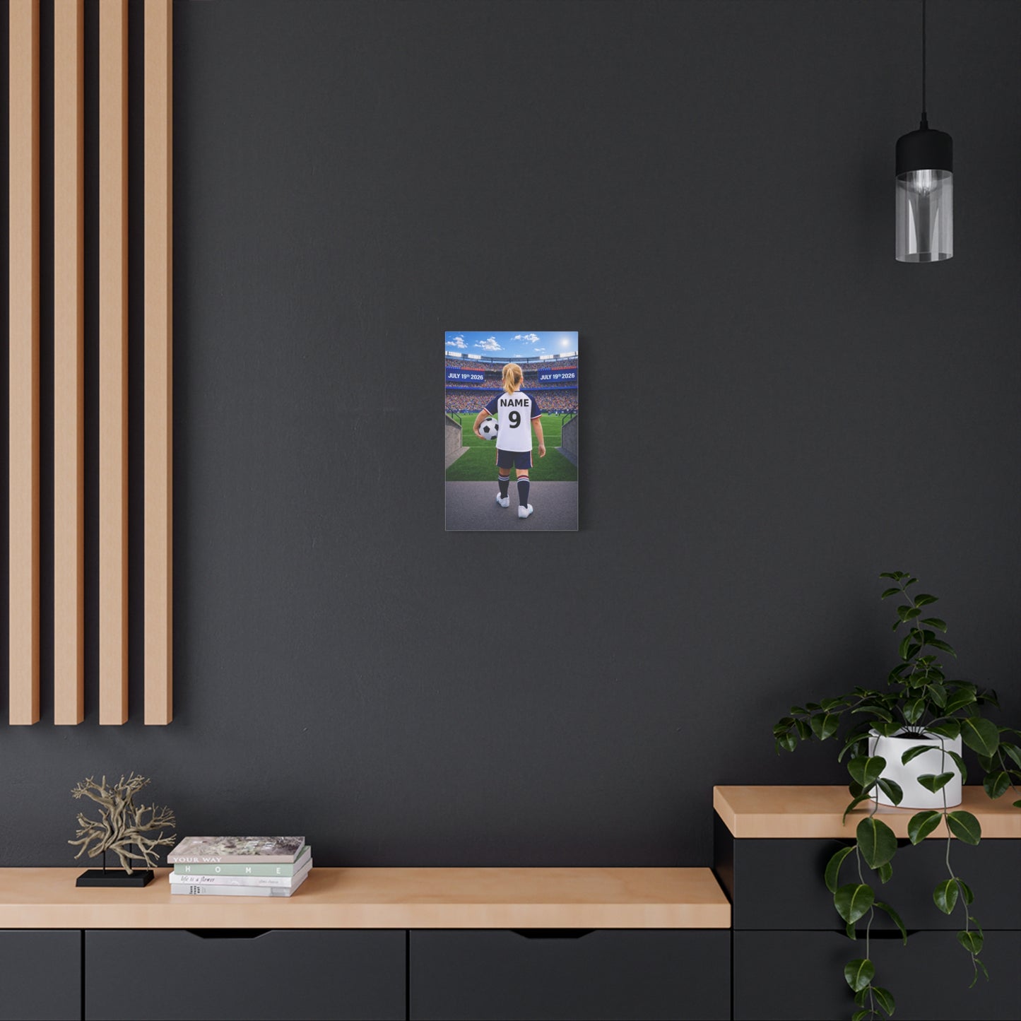 World Cup USA Like Personalized Soccer Canvas (Matte) With Custom Name and Number (WC-G02-USA)