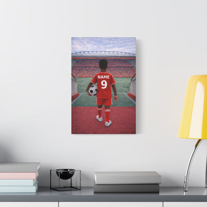Liverpool Like Personalized Soccer Boy Canvas (Matte) With Custom Name and Number 1 (PL-B01-LFC)