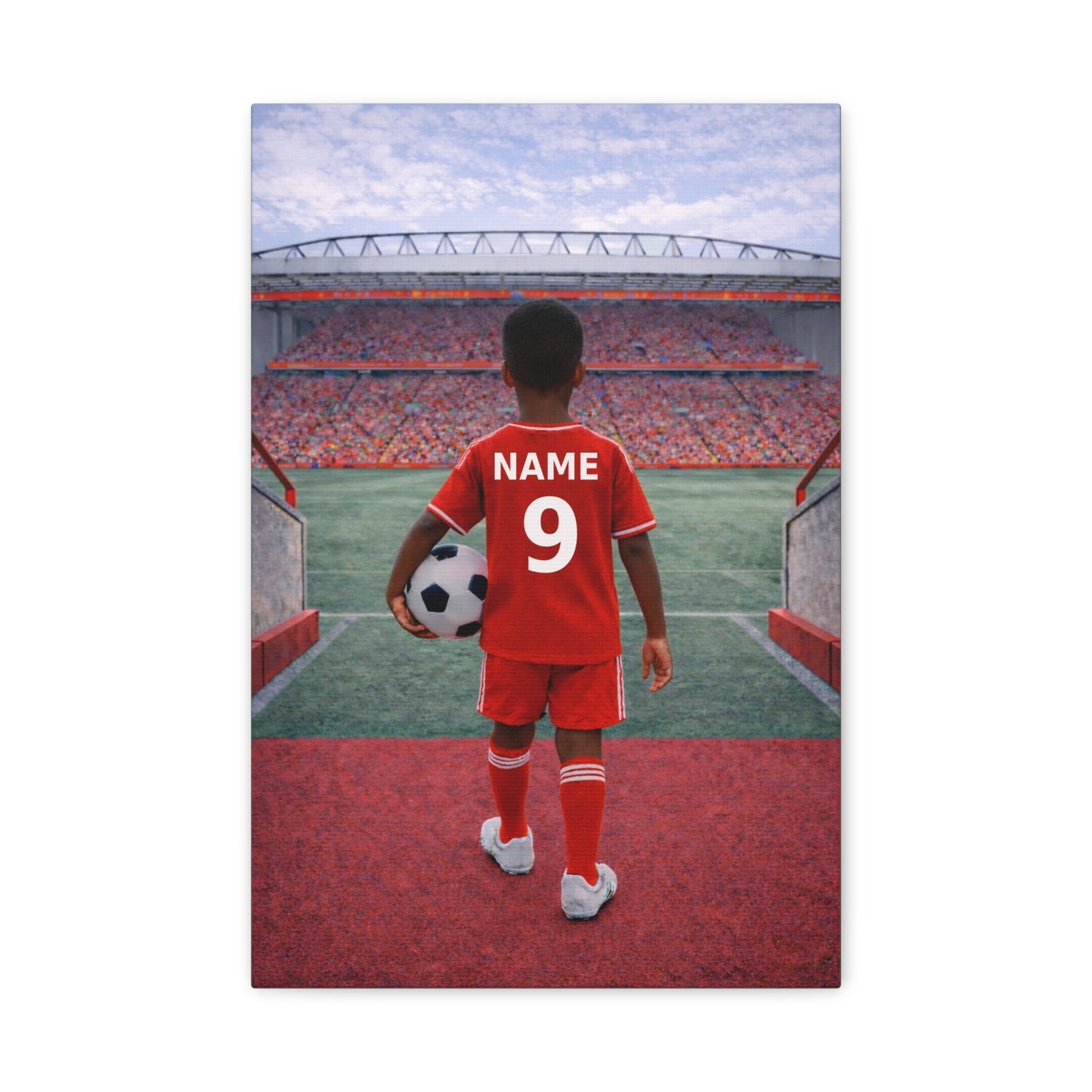 Liverpool Like Personalized Soccer Boy Canvas (Matte) With Custom Name and Number 1 (PL-B01-LFC)