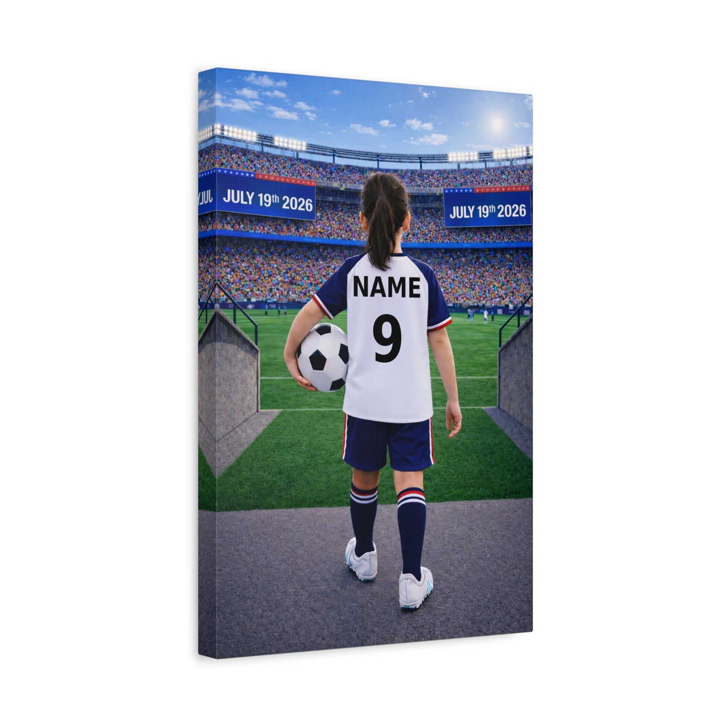 World Cup USA Like Personalized Soccer Canvas (Matte) With Custom Name and Number (WC-G03-USA)