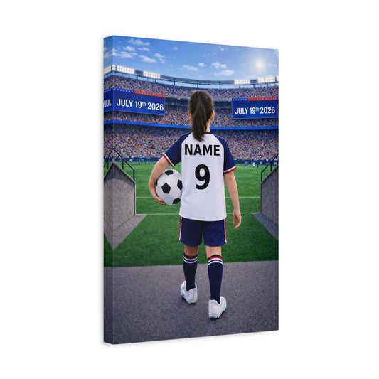 World Cup USA Like Personalized Soccer Canvas (Matte) With Custom Name and Number (WC-G03-USA)