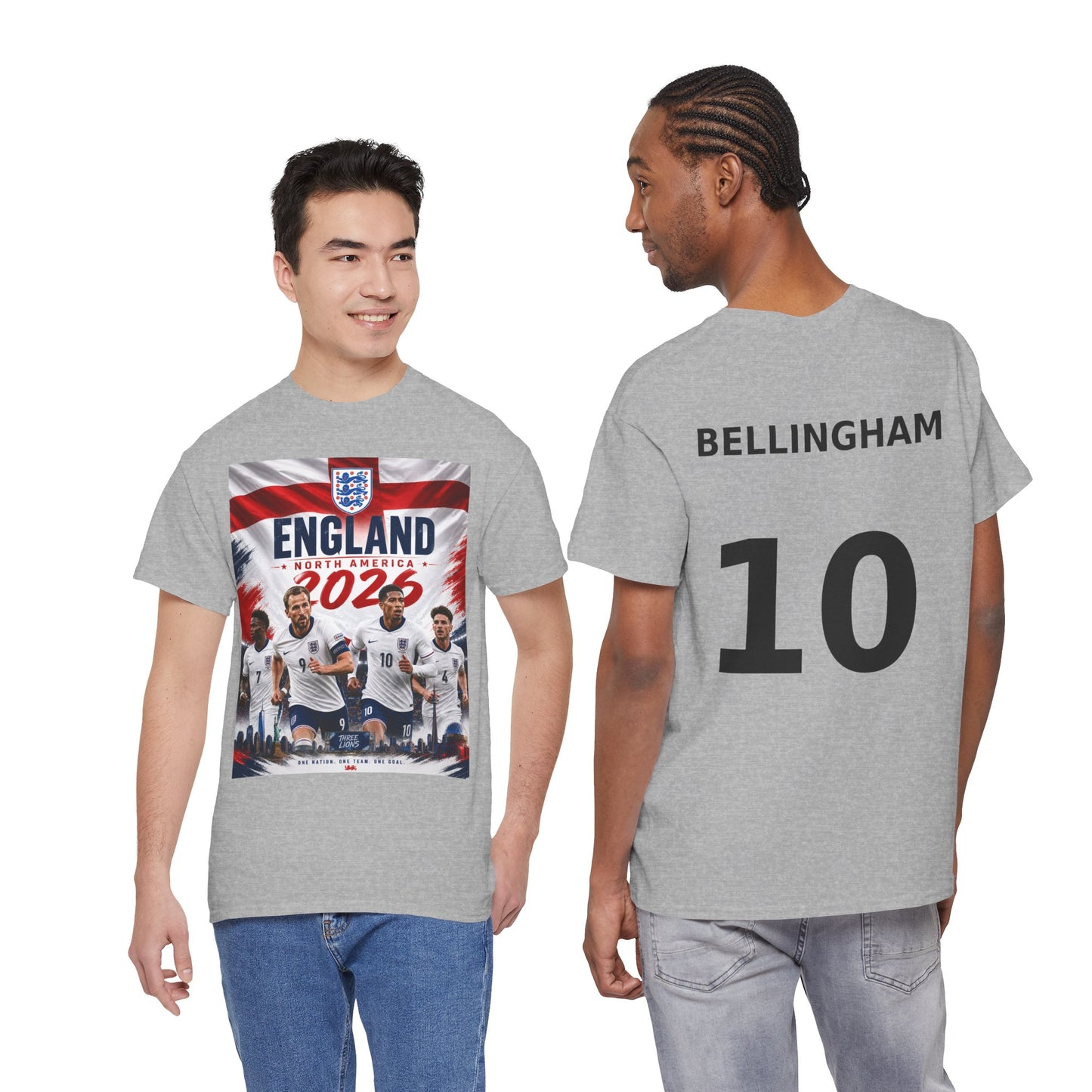 England Adult World Soccer Customized T-Shirt