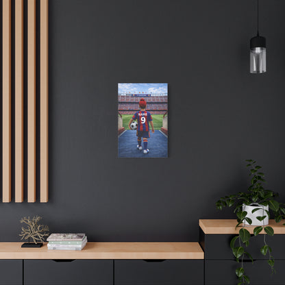 Barcelona Like Personalized Soccer Canvas (Matte) With Custom Name and Number 1 (LL-B04-BAR)
