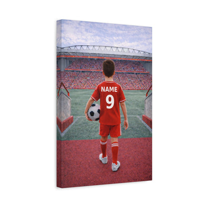 Liverpool Like Personalized Soccer Boy Canvas (Matte) With Custom Name and Number 1 (PL-B03-LFC)