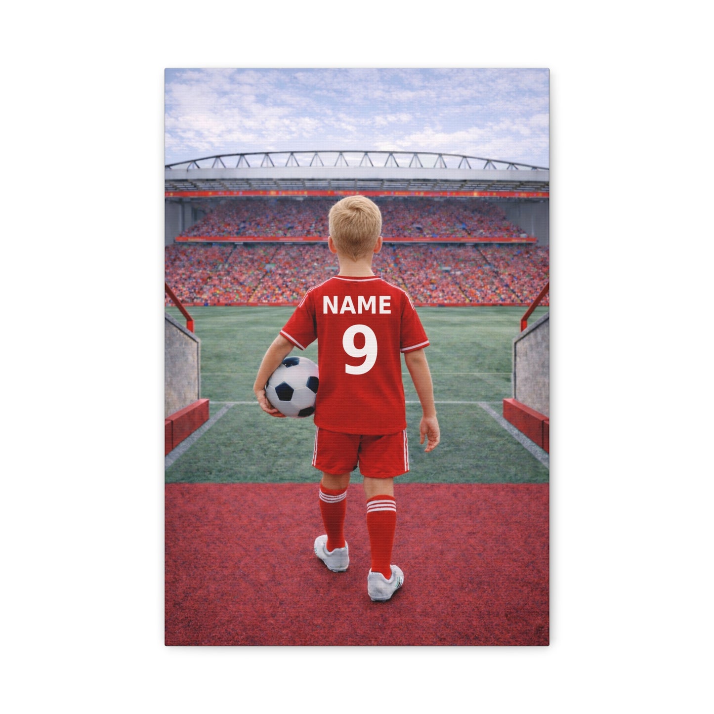 Liverpool Like Personalized Soccer Canvas (Matte) With Custom Name and Number 1 (PL-B02-LFC)