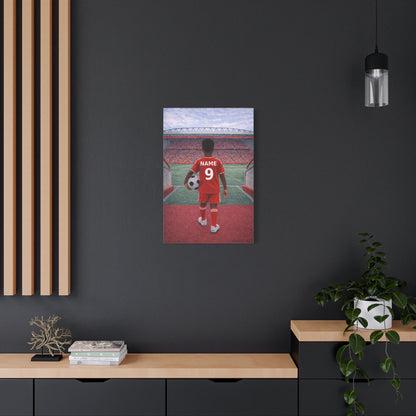 Liverpool Like Personalized Soccer Boy Canvas (Matte) With Custom Name and Number 1 (PL-B01-LFC)