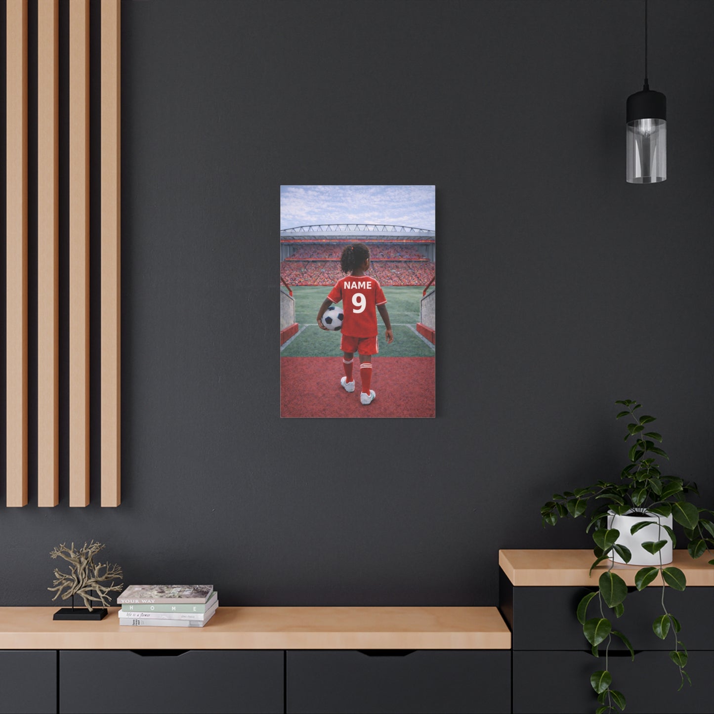 Liverpool Like Personalized Soccer Girl Canvas (Matte) With Custom Name and Number (PL-G01-LFC)