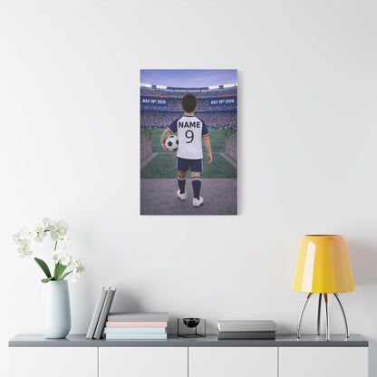 World Cup USA Like Personalized Soccer Canvas (Matte) With Custom Name and Number (WC-B03-USA)